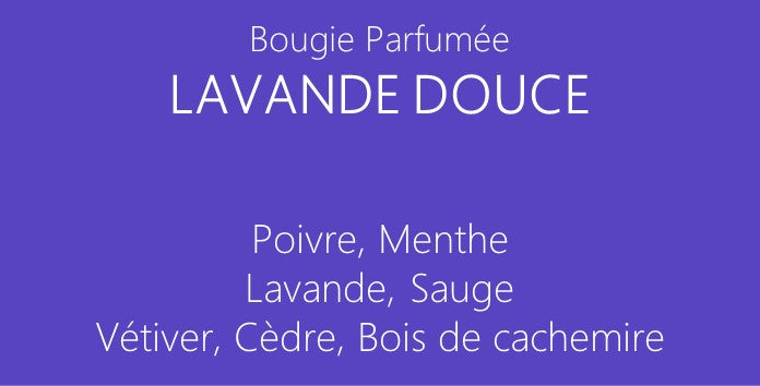 Douce lavande - Bougie artisanale – L'atelier douceur