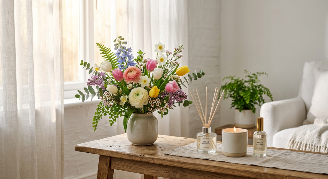 parfum d'intérieur fleurs printemps