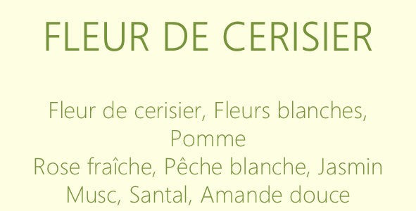 Parfum Fleur de cerisier : bougies parfumées et diffuseurs La Pernoise