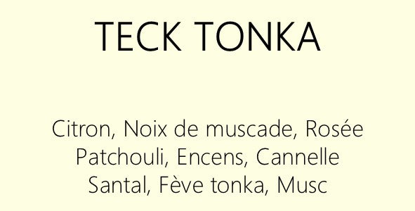 Parfum Teck tonka : bougies parfumées et diffuseurs La Pernoise