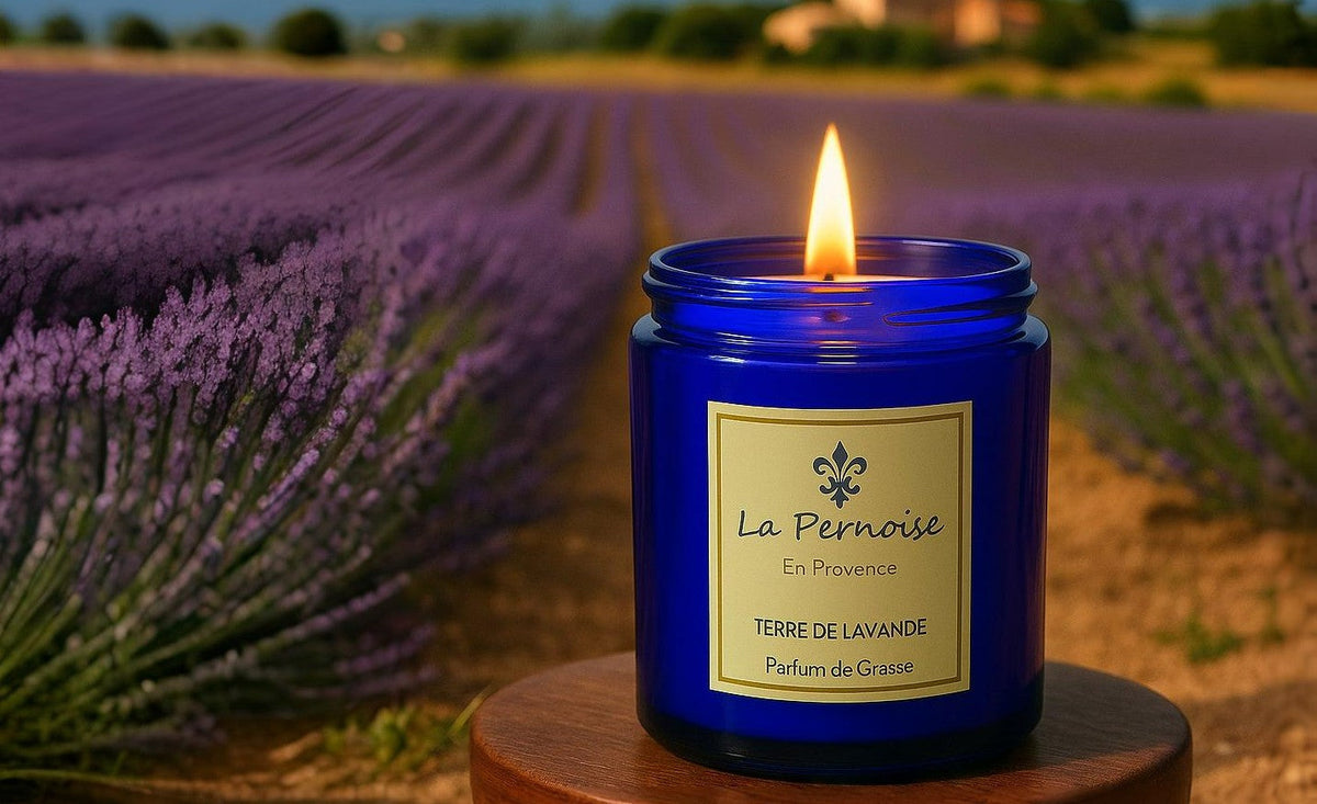 Bougies artisanales naturelles aux senteurs de Provence, lavande et verveine
