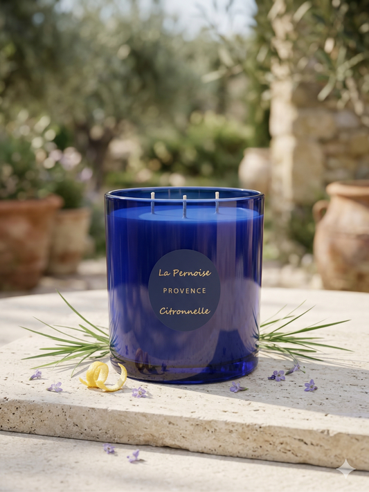 Bougie parfumée Citronnelle 750 ml – Bleu