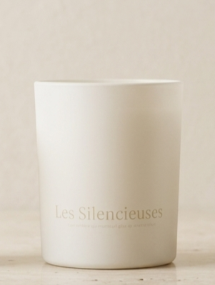 Bougie 165 ml Fleur de Coton, Les Silencieuses en verre blanc mat